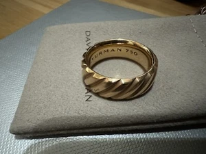 Rare David Yurman 18K Rose Gold Modern Cable Mens Wedding Band Ring Size 11 - Picture 1 of 2