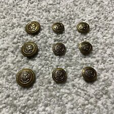 Unbranded Sport Coat Blazer Set of 9 Gold Replacement Buttons Eagle With Crown