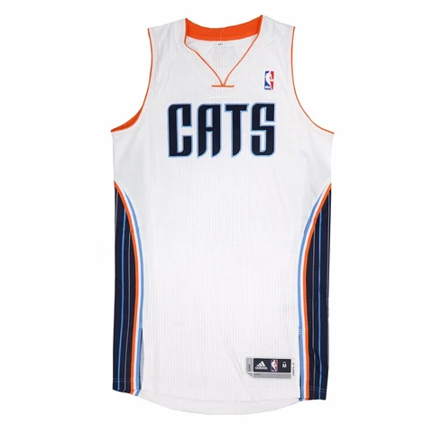 Charlotte Bobcats Authentic On-Court Team Issued Pro Cut White Jersey Men's Cover