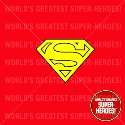 Mego Superman Decal Cape Custom Vinyl For WGSH 8" Action Figure - Image 1 of 2