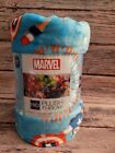 Marvel's Captain America  Soft Blue Throw Blanket 5' x 6 ft - The Big One 