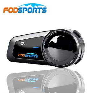 1KM FX6 Bluetooth Intercom Motorrad Gegensprechanlage Helm Headset GPS 6 Fahrer - Bild 1 von 10