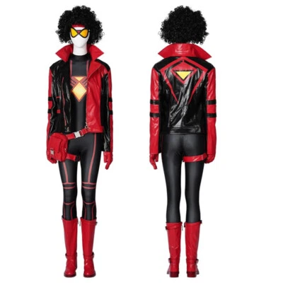 Spider-Woman Across the Spider-Verse Jessica Cosplay Costume Outfit Shoes Lot - Image 1 of 4