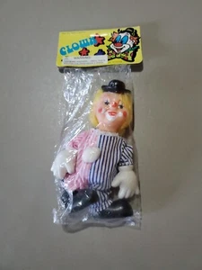 Vintage Clown Puppe Karneval Spielzeug 8 Zoll NEU - Bild 1 von 5
