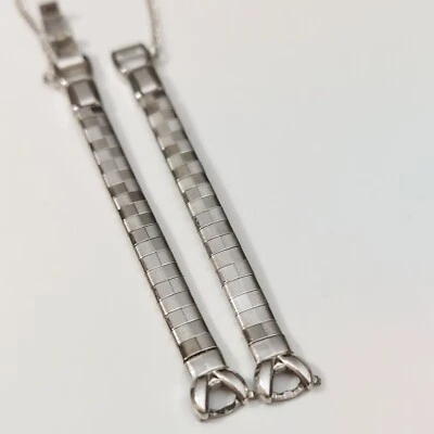 Vintage Speidel 1/20 10KT Gold Filled Stainless Mesh Thatched Watch Band 5" - Image 1 of 4