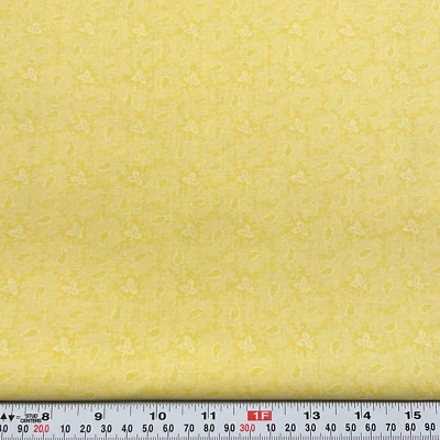 Primary Colors by RJR Fabrics Yellow Florals & Paisley Cotton Remnant 26" x 43" - Image 1 of 2