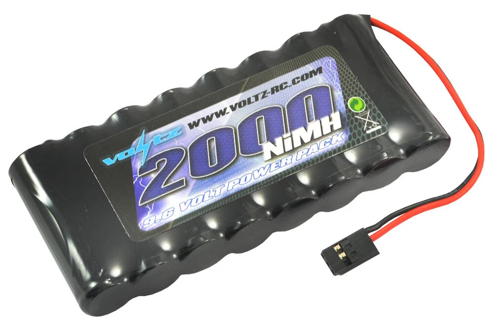 Trasmettitore Voltz 2000mAh 9,6 V NiMH Tx batteria piatta per radiocomando RC