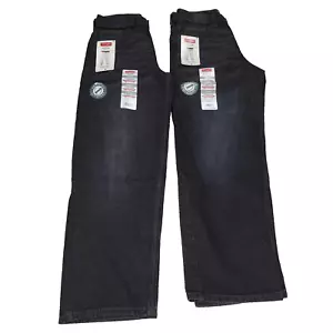 Wrangler Jeans Sz 12 Reg Boys Loose Black Denim Pants Kids Skater Lot of 2 Kid - Picture 1 of 18