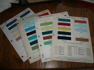 1955 1956 1957 1958 Nash-Hudson Ditzler Color Chip Paint Samples - Four Years - Picture 1 of 1