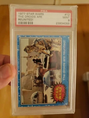 1977 Topps Star Wars blue series 1  Droids are Reunited! #12 PSA 9 hard to find - Image 1 of 4
