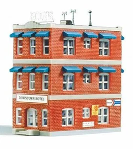 WALTHERS Life-Like 433-7482 N Scale DOWNTOWN HOTEL KIT incl. signs & accessories - Picture 1 of 2