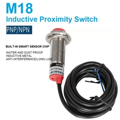 CDLJ10 Metal Proximity Switch Sensor M18 3line DC PNP Third-Line24V Normally NPN - Image 1 of 4