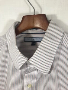 Tommy Hilfiger Ithaca Men’s Shirt 100% Cotton Long Sleeve Button-Front L - Picture 1 of 6