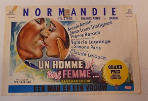 Ein Mann und eine Frau JL Trintignant Anouk Aimee Original Filmplakat - Bild 1 von 1