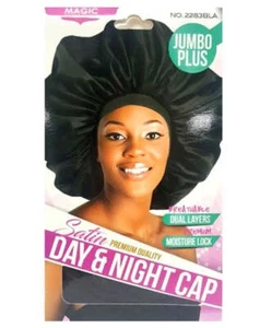 Bee Sales Satin Jumbo Plus Premium Quality Day And Night Cap 2283BLA - Picture 1 of 2