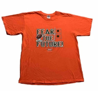 VTG Miami Hurricanes Smack Talk T Shirt Men’s L Football Graphic Orange Champs - Image 1 of 4