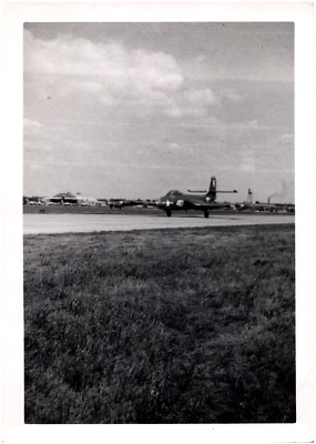 McDonnell F2H Banshee Plane at Harrisburg International Airport 1950s Photo - Image 1 of 2