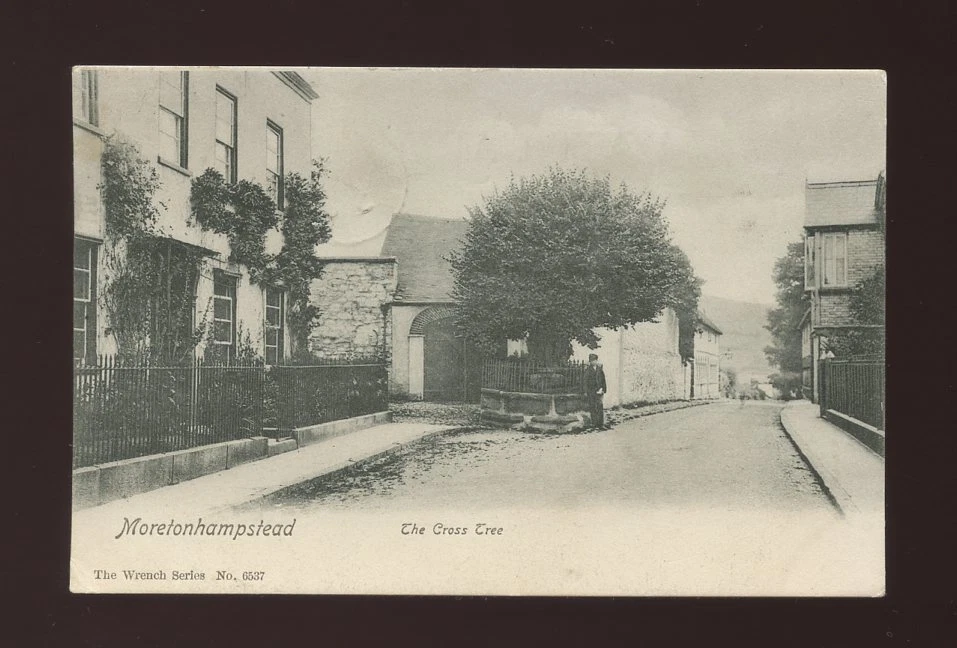 Devon MORETONHAMPSTEAD The Cross Tree 1904 PPC Mailed from + Manaton + - Image 1 of 1
