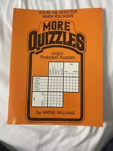 More Quizzles Logic Problem Puzzles Dale Seymour Publications - Foto 1 di 2