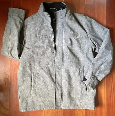 Dockers Mens L Large Grey Softshell Quilted Insulated Zip Up Jacket Coat - Image 1 of 4