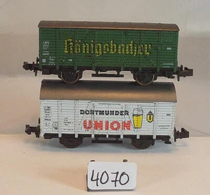 Roco Spur N 1/160 2 Stück Bierwagen 2-achsig der DB #4070 - Bild 1 von 1
