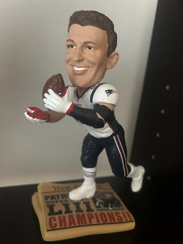 Rob Gronkowski New England Patriots Super Bowl LIII Iconic Moment Bobblehead NFL Cover
