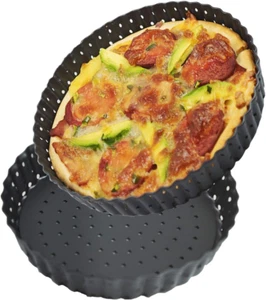 Pizza Pan with Holes Removeable Crisper Perforated Pie Baking Pan Nonstick Carbo - Picture 1 of 7