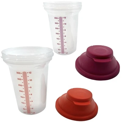 Tupperware 2x Shaker klein 350 ml – Schüttelbecher Shake It Messbecher  - Bild 1 von 4