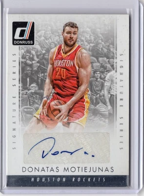 2015-16 Panini Donruss Signature Series Donatas Motiejunas #SS-DM Auto - Image 1 of 2