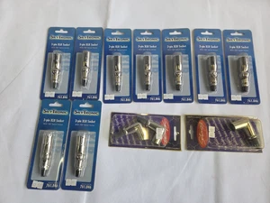 3 Pin XLR Balanced Lead/Mic Male Plug Socket Microphone connector -12 Pack - Picture 1 of 2