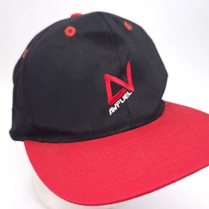AVFUEL Aviation Fuel Hat Cap Aircraft Services Snapback Black Red - Picture 1 of 7
