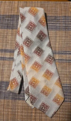 Corbata De Colección Damon 100% Poliéster Marrón Beige Bronceado Era Disco Hecha en Unión EE. UU. USADA EN EXCELENTE ESTADO Foto 1 de 4