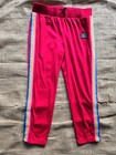 Juicy Couture Girls Red Rainbow Stripe Side-Snap Track Bottoms Size M / Fits
