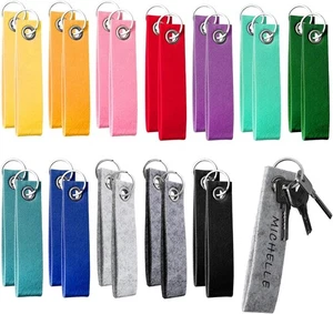 24 Stück Schlüsselanhänger Filz, Bunter Filz Schlüsselanhänger Rohling Mit Edels - Bild 1 von 7