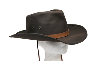 OUTBACK TRADING 1480 Kodiak Waterproof Oilskin Outback Hat - Picture 1 of 21
