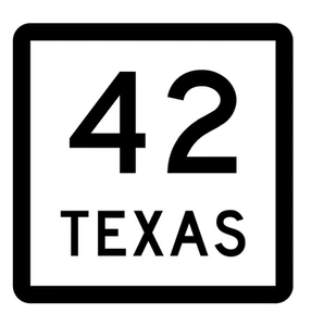 Texas State Highway 42 Aufkleber Sticker R2296 Highway Schild - Bild 1 von 1