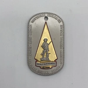 US Army National Guard Challenge Coin Recruit Sustainment Dog Tag - Picture 1 of 4