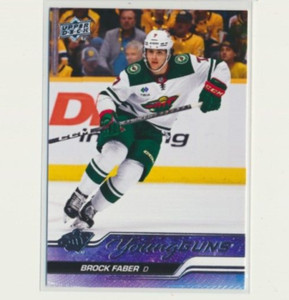 2023-24 Upper Deck Series 1 Young Guns RC 215 Brock Faber Minnesota Wild