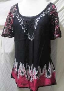 Damen Regenschirm Oberteil Damen Sommer Batik Stickerei freie Größe - Bild 1 von 3