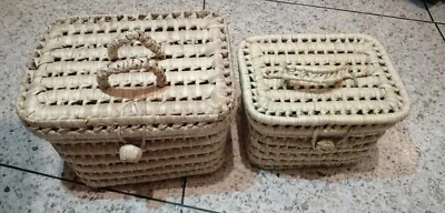 Bolsas de picnic de palma tejidas a mano para un estilo sostenible Foto 1 de 4