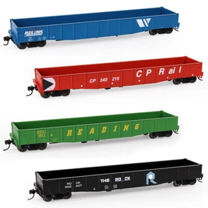1pc HO Scale 1:87 53ft Low-side Gondola Car 53' Railway Wagons Model Trains - Picture 1 of 12