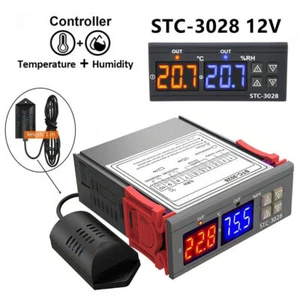 STC-3028 Dual Digital Thermostat Temperature Humidity Controller for Incubator - Picture 1 of 4