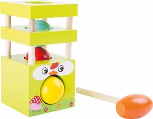 Torre de martillos de cuentas "Hen" - Golpear tren de gallinas habilidades motoras juguete colorido de madera NUEVO - Imagen 1 de 1