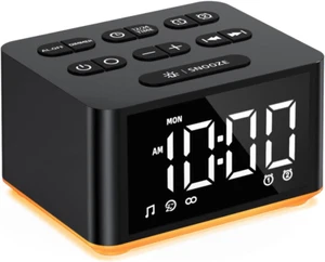 Small Sunrise Digital Alarm Clock Desk Bedroom Bedside Clocks with 2 Alarm Set - Picture 1 of 12