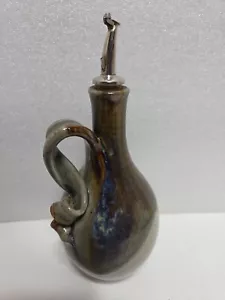 Esmaltado por goteo de corriente de aceite de gres Ray Stuidos vintage 16 onzas con grifo 10 pulgadas - Imagen 1 de 5