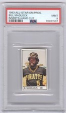 1983 All-Star Game Program Bill Madlock PSA 9 Inserts Hand Cut