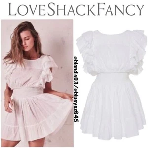 LoveShackFancy white Marcella Dress XS - Picture 1 of 4
