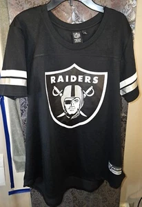 Team Apparel-Boy's Camisa de malla negra/gris de Los Vegas Raiders talla XL (hombre pequeña) - Imagen 1 de 7