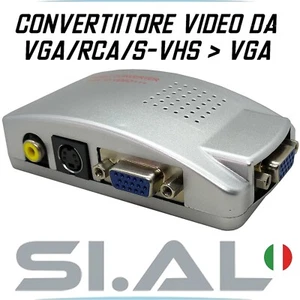 Convertitore video ingresso VGA adattatore uscite RCA-S-VHS VGA per PC e DVR TV - Foto 1 di 5