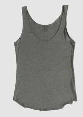 $95 Majestic Paris Women's Solid Gray Sleeveless Scoop Neck Tank Top Size 5 - Image 1 of 2